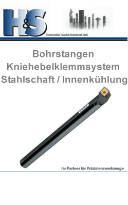 Bohrstangen mit Kniehebelklemmsystem und Innenkühlung